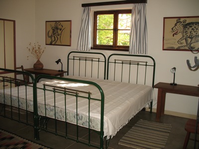 One of the three double bedrooms.
